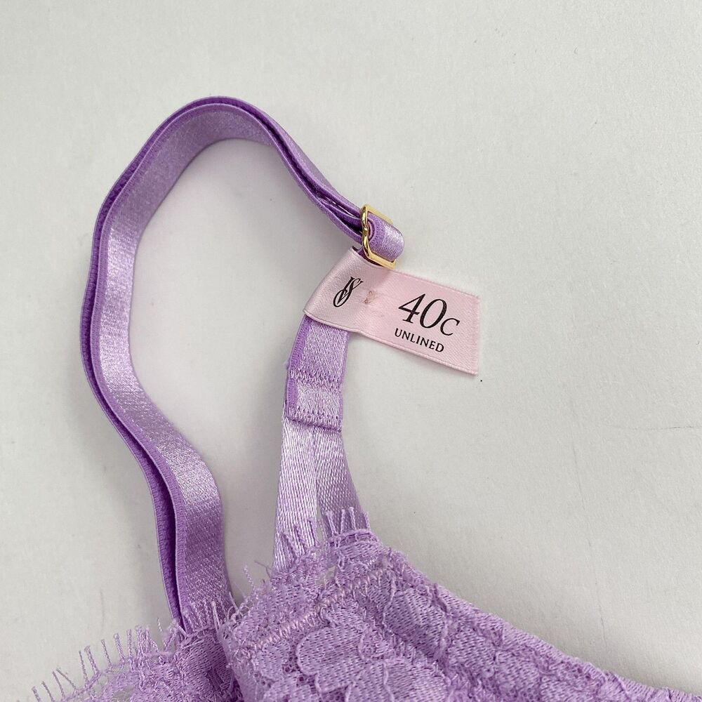 Victorias Secret Dream Angels Bra Womens 40C Purple Lace Unlined Underwire - Picture 7 of 8